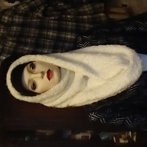 Infinity Scarf creme color, soft nylon
